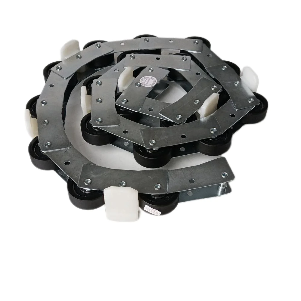 Escalator Guide Chain 19 Wheels Black Roller 46*18*6202 OD 46mm W 18mm Bearing 6202RS