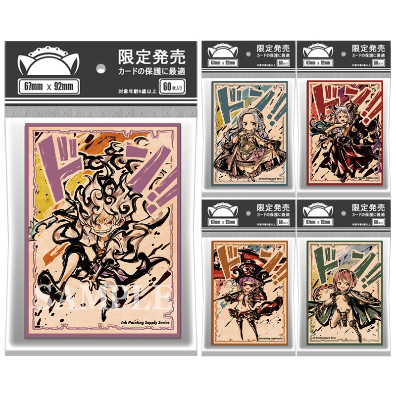 

67*92 мм 60 шт./набор OPCG One Piece Luffy Yamato Vivi Rebecca Color Card Cover Аниме игра коллекция карт защитные Подарочные игрушки