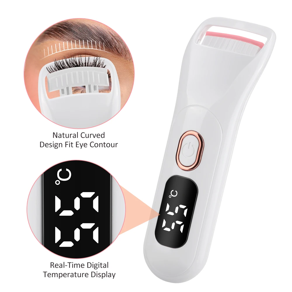 Portable 5D Heating Curling Electric Eyelash Curler 3 Level Perm Eyelash Curler