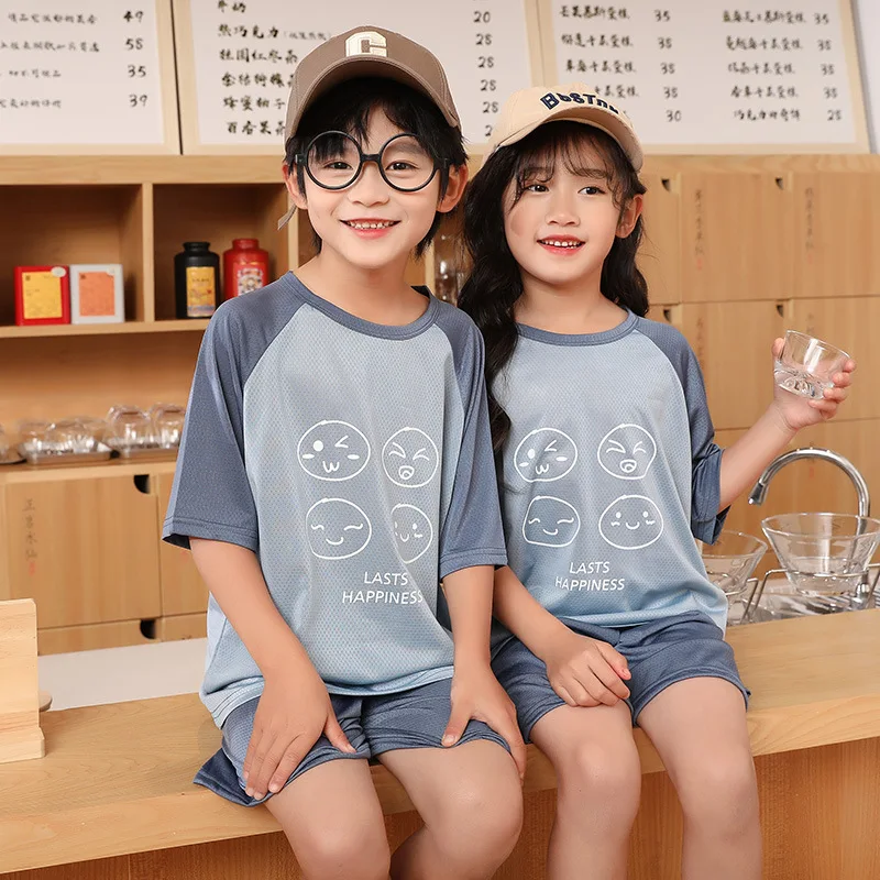 Pajamas Sets Children Pajamas Kids Clothes Sets Summer Cotton Pijama Infantil Short-sleeved Baby Girl Clothes Suit