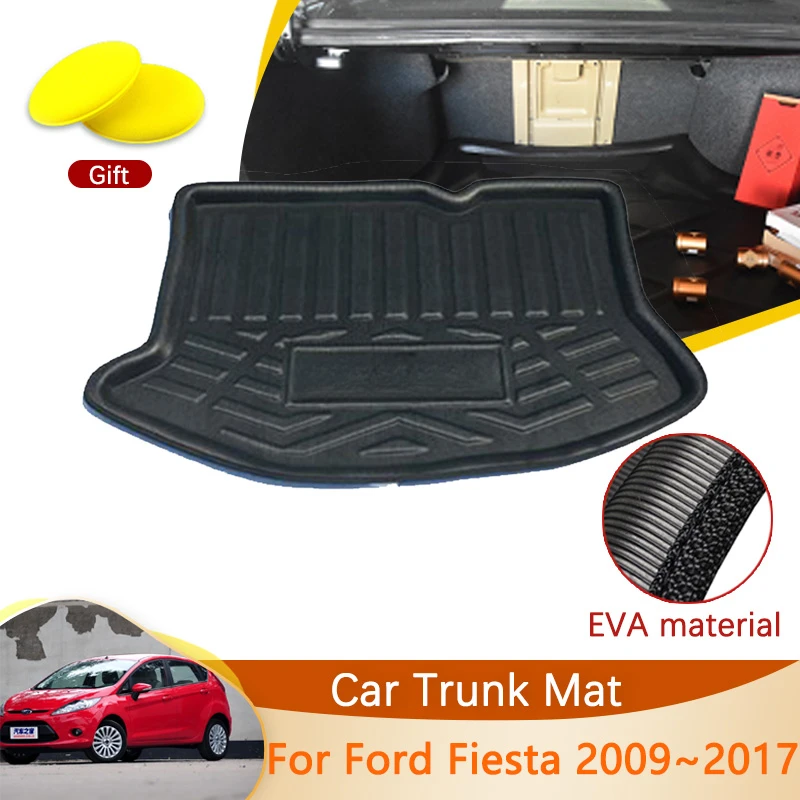 

Car Rear Trunk Mat For Ford Fiesta Hatch MK7 2010 Sedan 2012 2009~2017 Accessories Floor Tray Liner Cargo Boot Carpet Auto Mud