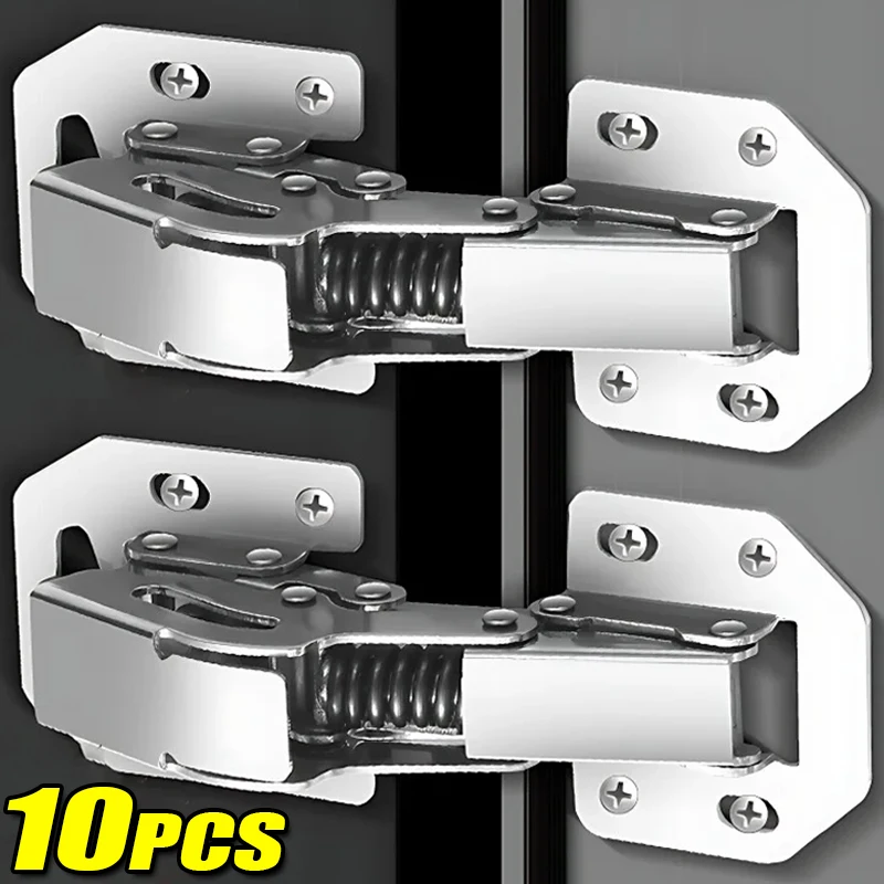 Stainless steel cabinet hinges 90 degree no-drilling hole cupboard door hinge for home kitchen furniture hardware 10/2PCS stainless steel door hinges furniture hinge cabinet door hinges cabinet hinges