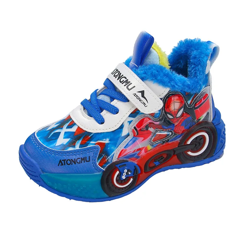 Spiderman Shoes Kids Casual Sneakers Boys LED Shoes Children Tennis New Fashion Spider-Man Luminous Size 23-35 sports shoes kids sneakers kids shoes kids sports shoes