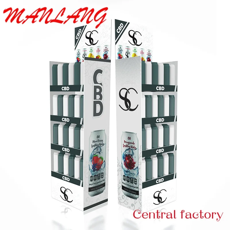 Customcustom retail up shop portable shelves cardboard Floor rack paper Display beer selling stand for attar wine bottle holder