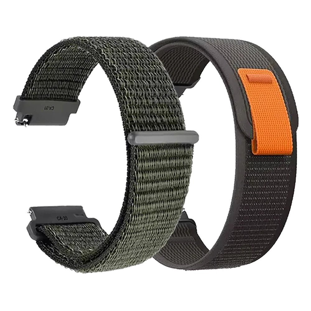 Braided Nylon Sport Loop Strap - 20mm/22mm Adjustable Bracelet