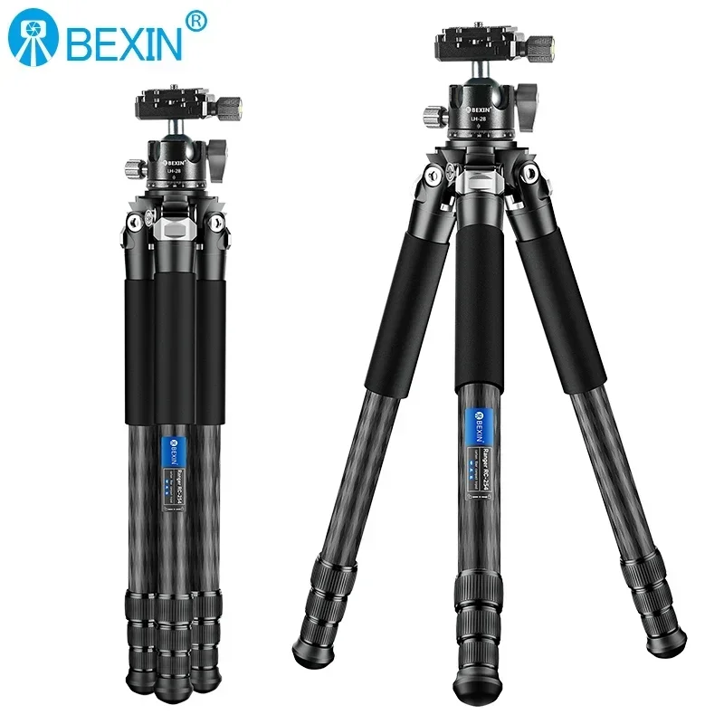 Фото Профессиональный штатив BEIXIN RC254, портативный штатив для камеры DSLR, штатив из углеродного волокна для путешествий, штатив для телефона с шаровой головкой на 360 ° №2