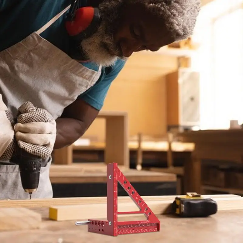 

Multi-Angle Measuring Ruler Woodworking Square Small Framing Tool Miter Triangle Ruler Precision Marking For Engineer Carpenter