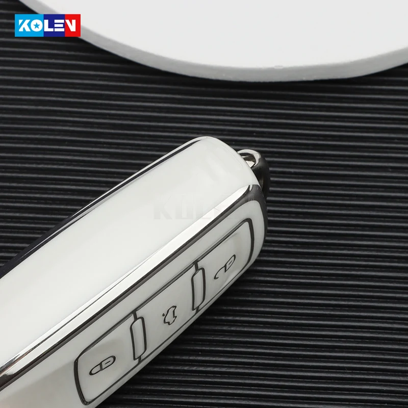 TPU Car Flip Key Case Cover Shell For VW Volkswagen Polo Golf Passat Beetle Tiguan Skoda Octavia Kodiaq Seat Leon Altea Keyless key case cover key case flip key fob shell car key shell
