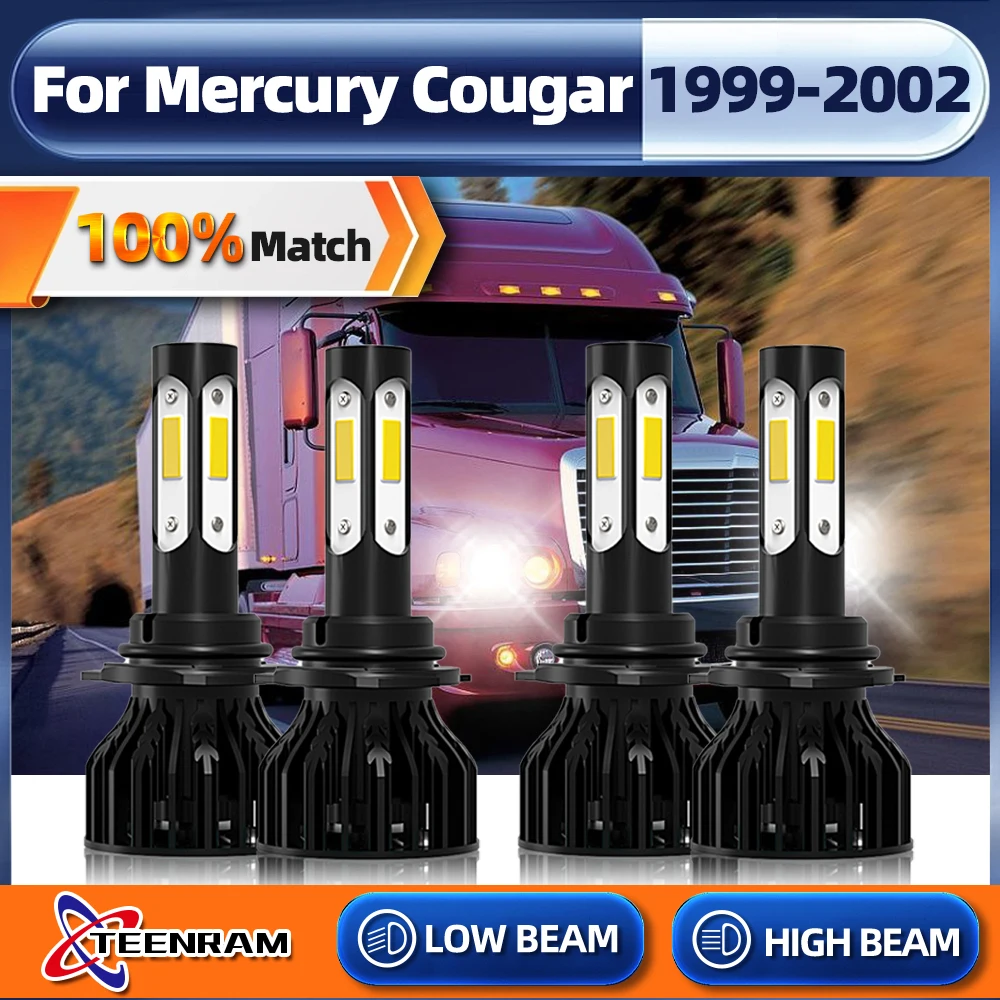 

HB3 9005 HB4 9006 Car LED Headlights Bulb 240W 40000LM Auto Headlamp 12V 6000K White For Mercury Cougar 1999 2000 2001 2002