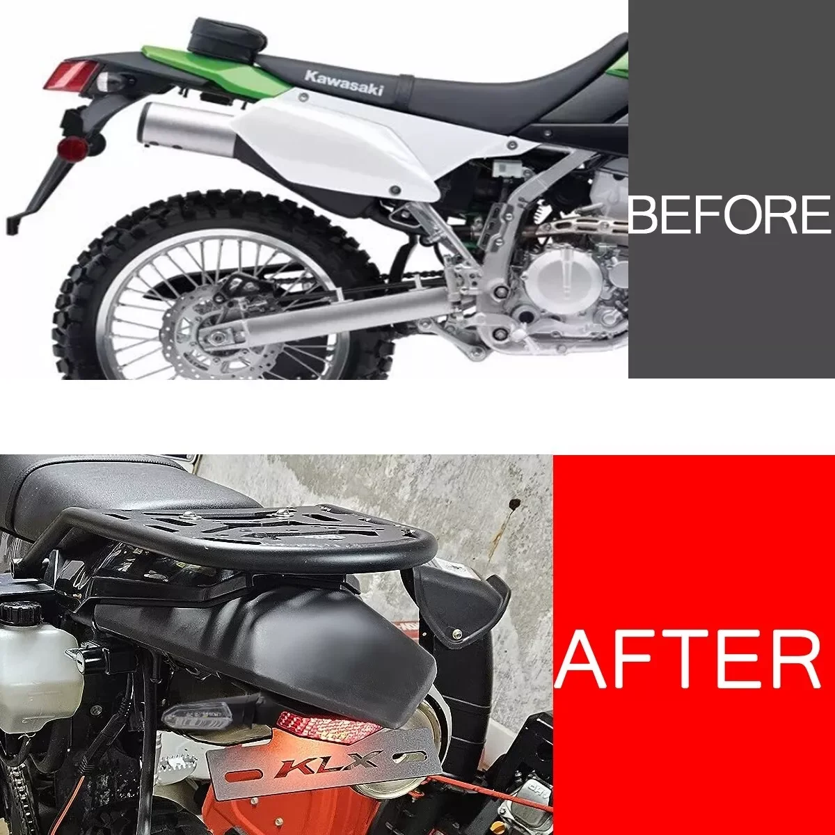 펜더 엘리미네이터 테일 깔끔한 Led 테일 턴 시그널 라이트 KAWASAKI KLX 300 KLX300SM 2020-2023