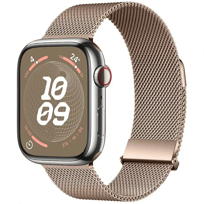 Magnetic Milanese Loop Strap - Elegant Silver Mesh Wristband Bracelet