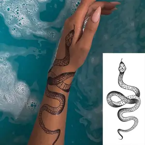 UV Glow in the Dark Party Tattoos Snake Cobra Temporary Blacklight