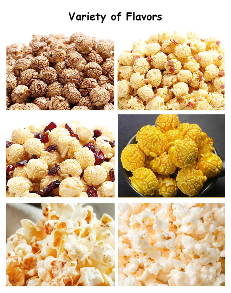 Professional Popcorn Making Machine Electric Ball Shaped Popcorn Maker Stainless Steel 1KG Production Commercial Snack Equipment