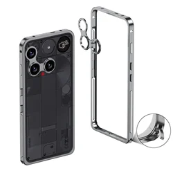 Enhanced Camera Protection Case with Aluminum Frame and Heat - Resistant Shockproof Shell for Nothing Phone (3) (Grey)
