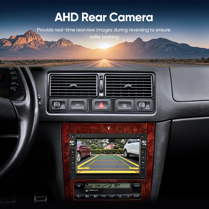 AINAVI Pantalla táctil IPS inalámbrica de 7 pulgadas para coche, CarPlay, Android Auto, estéreo para coche, navegación GPS para VW Passat B5 Golf 4 MK4 MK5 Polo Bora Jetta Sharan Transport T5, radio FM con Bluetooth 4