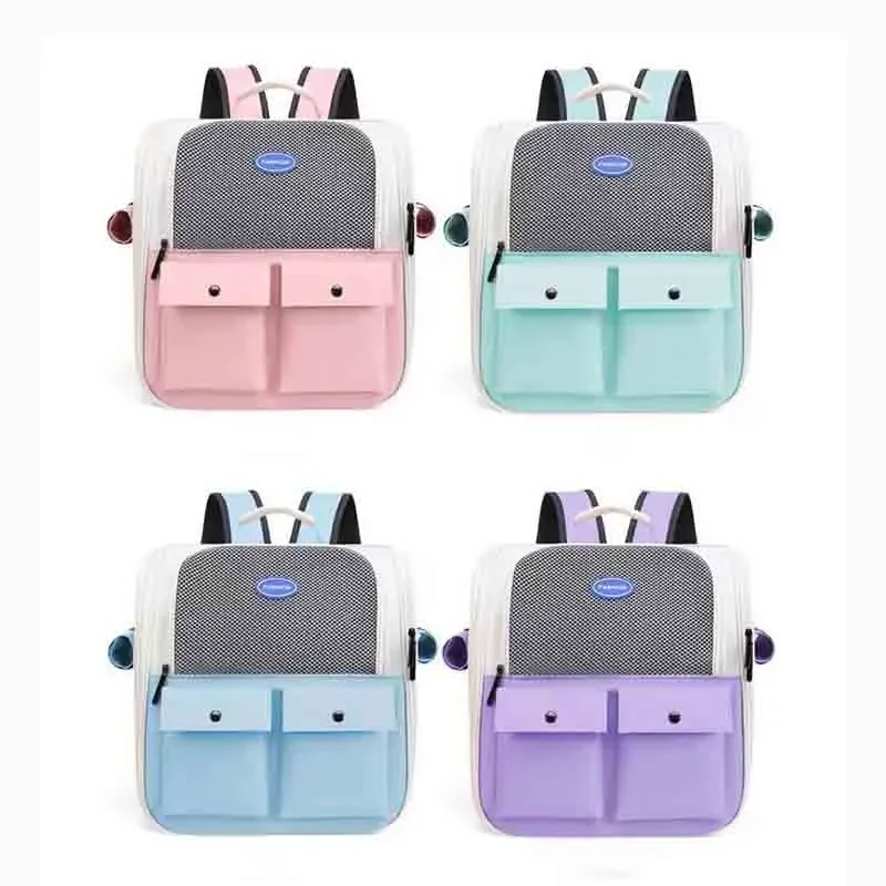 Ventilation Large Capacity Cat Carrier Backpack Adjustable Strap Pet Carrying Bag Foldable Cat Backpack for Outdoor Travel