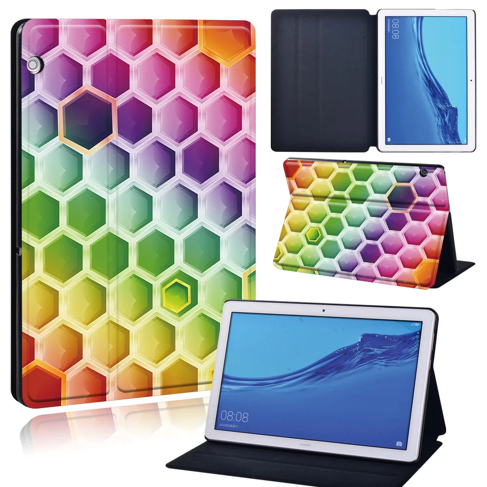 Capa para tablet com suporte de couro,