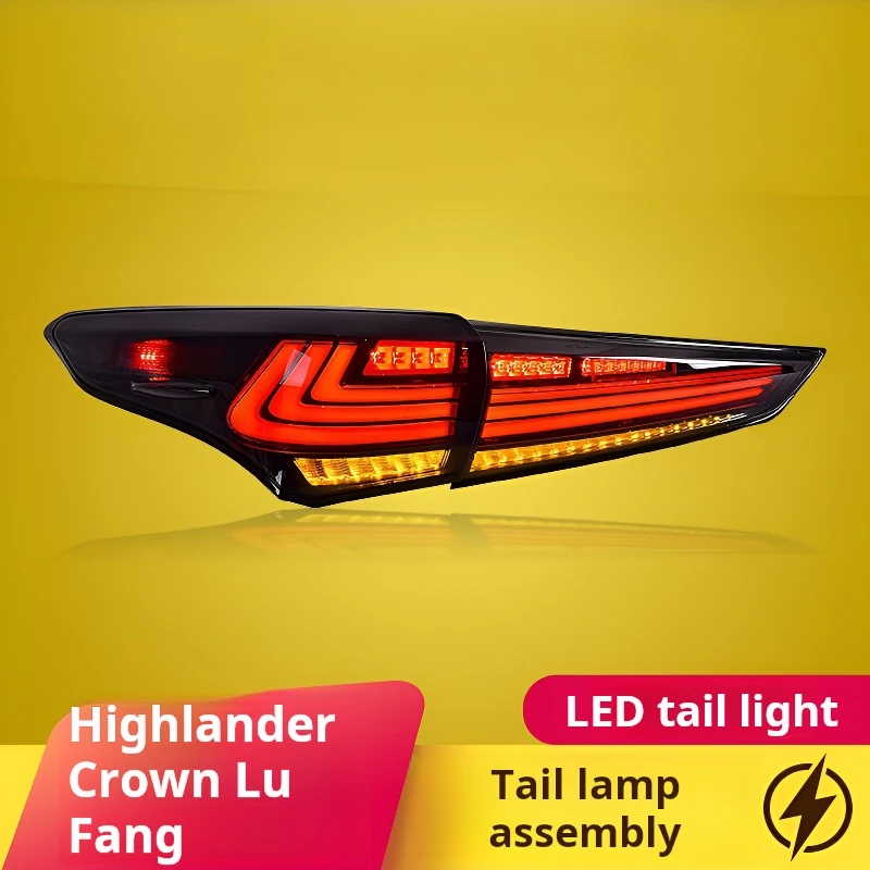 

Подходит для 22 Toyota Crown Land Cruiser четвертого поколения задние фары для Highlander, модифицированный с гоночным светодиодным задним фонарем