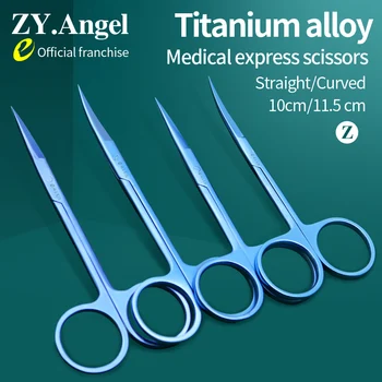 티타늄 합금 의료 날카로운 가위 안과 수술 성형 수술 봉합 제거를위한 10/11 티타늄 합금 조직 가위