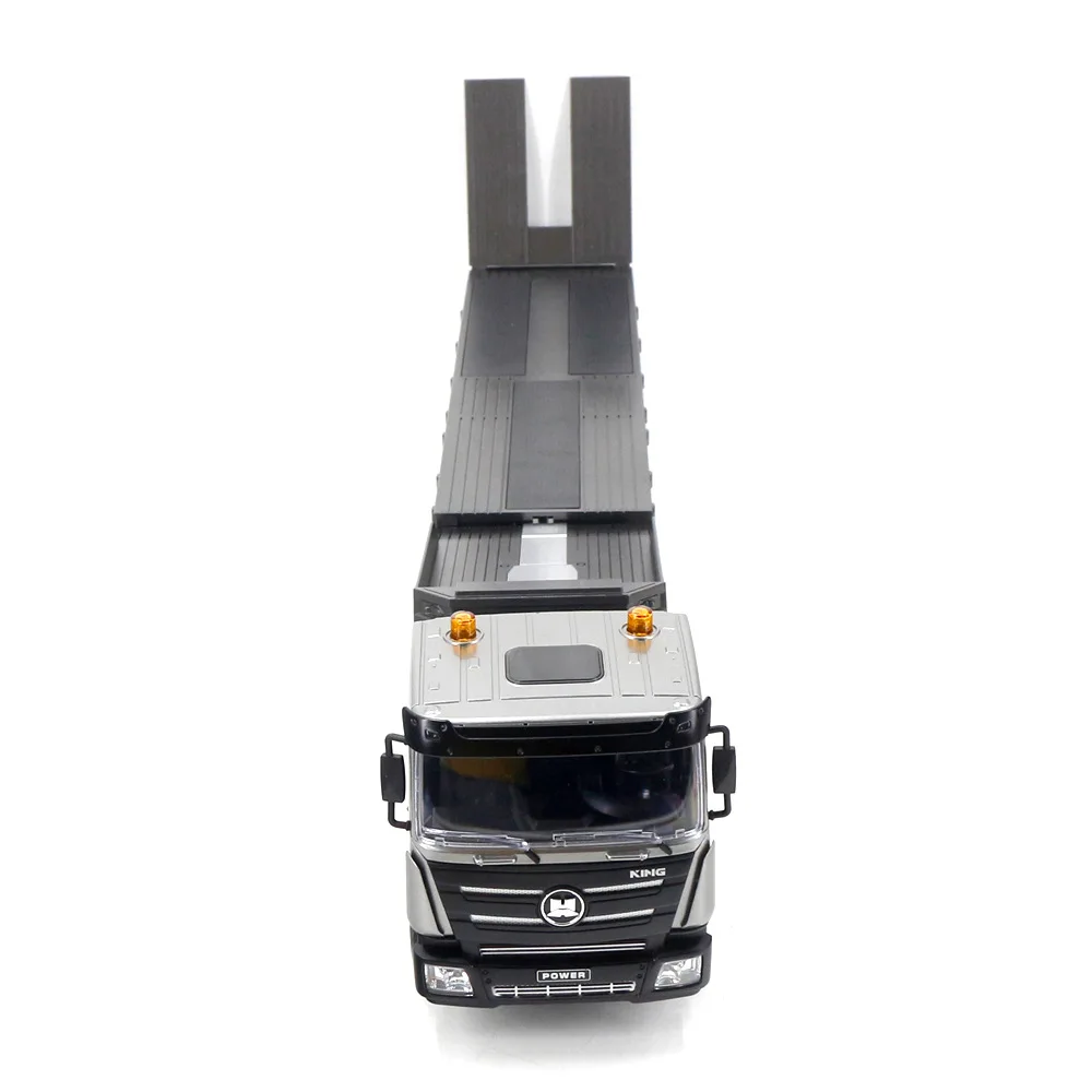 Huina 1318 New Gray And White Nine-channel Remote Control Flat Trailer 1:24 Simulation Engineering Car Children's Toy Gift 2