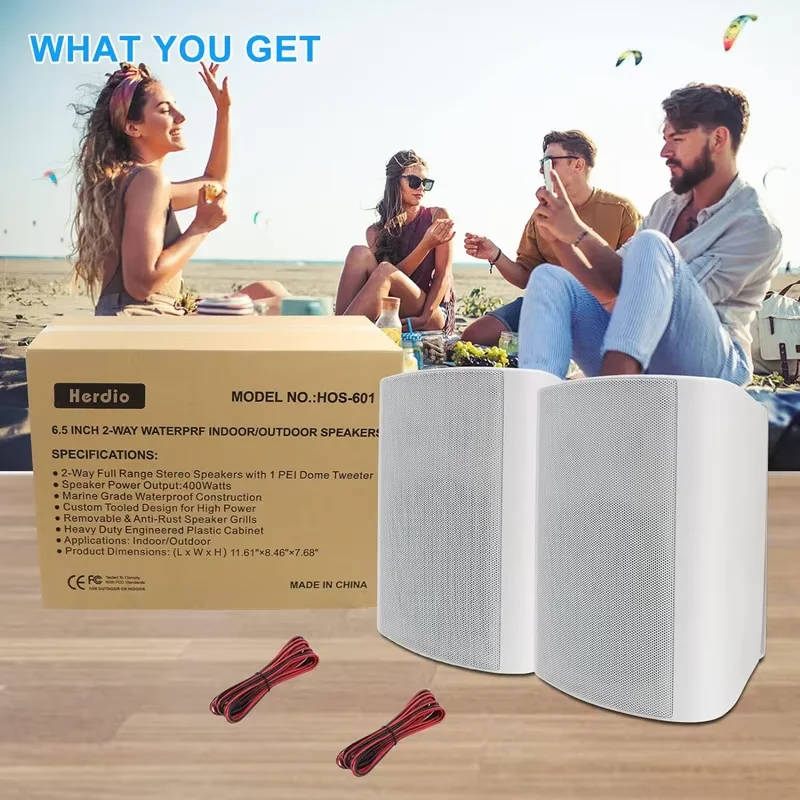 هيرديو 2 قطعة 6.5 بوصة 400 واط مكبرات صوت خارجية س...