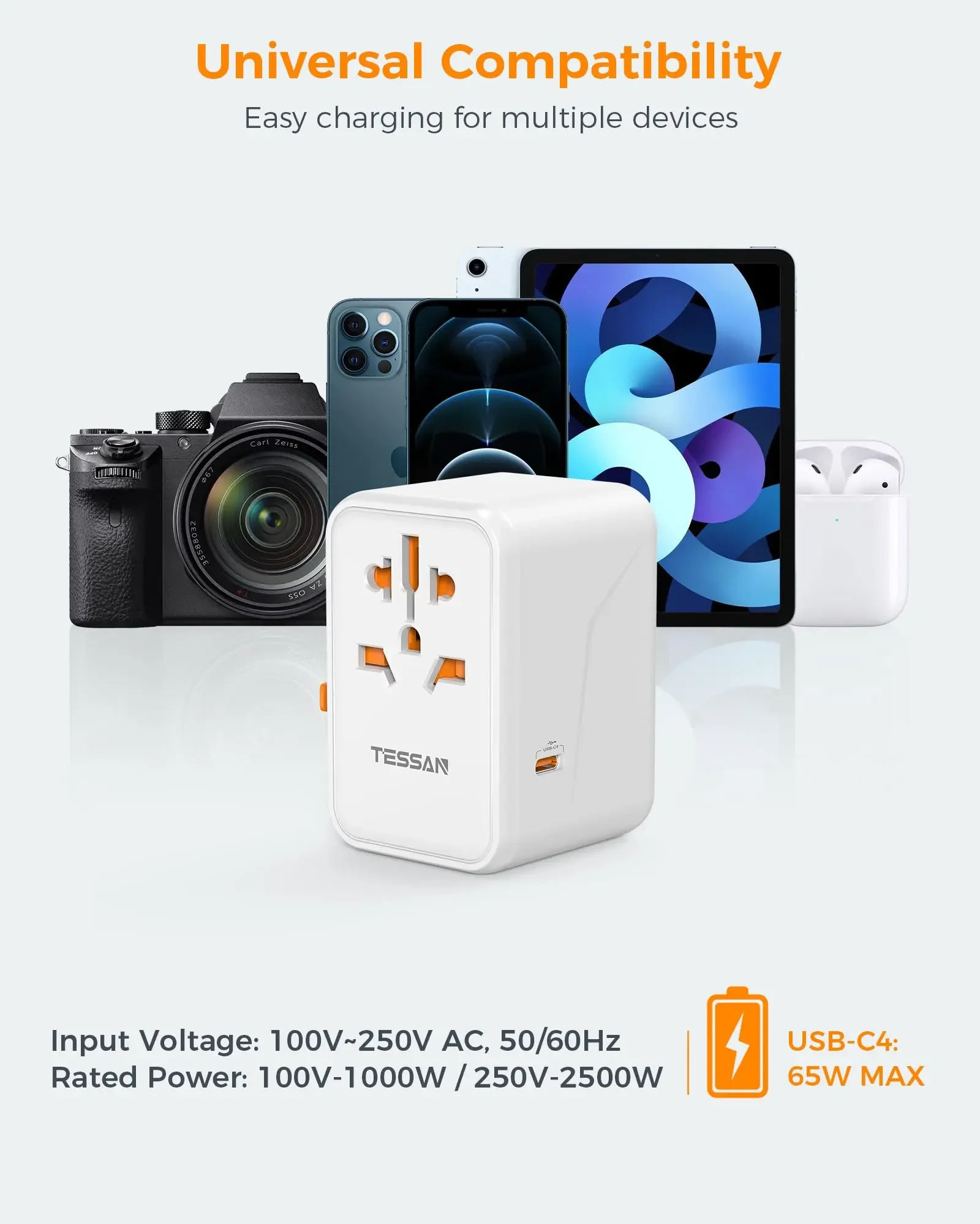 Travel Adapter Universal Socket USB Type C Fast Charging Power Adapter EU UK USA AUS Plug plug adapter eu plug adapter power adapter eu socket converter power plug adapter plug converter