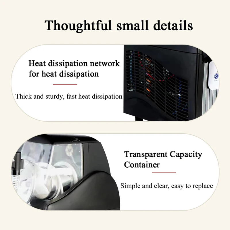 Commercial Milk Tea Shop Slush Smoothie Equipment Stainless Steel Snow Melt Machine 2L Slush Machine 4