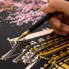 2PCS Scratch Paper Magic Painting Kit Art Night Scene World Landmarks Animals Drawing Toys with Pen Crafts Card Game Adult Gifts 2