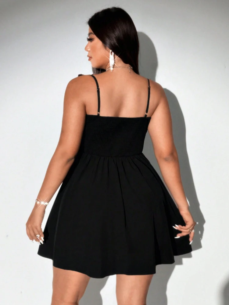Plus Size Suspenders Sexy Bowknot Party Dinner Dresses Dresses Pure Color Casual Elegant Evening Party Party Dinner 4