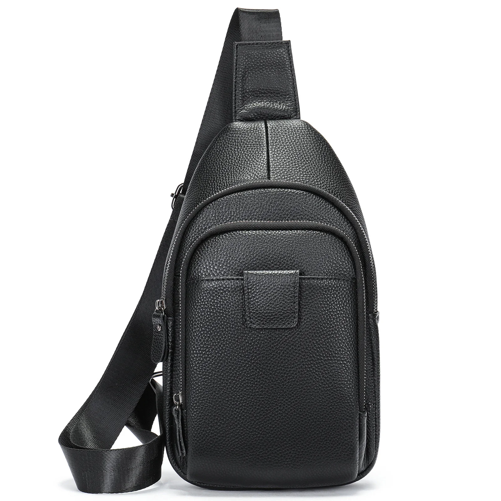 

Man Handbag Cowhide Casual Fashion Backpack Men's Chest Bag Men's Crossbody Bag Genuine Leather Shoulder Bag For Man