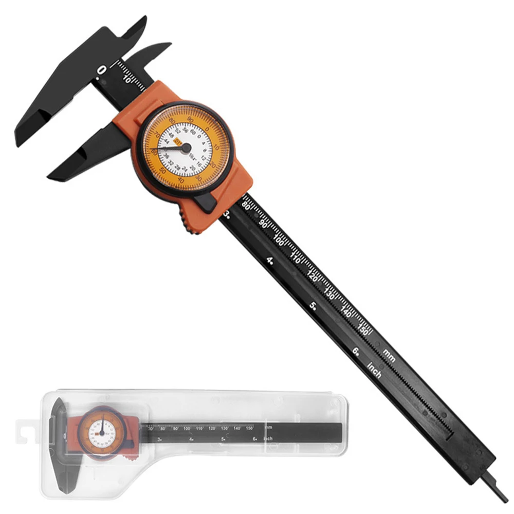 Dial Caliper Metric 0 - 150mm Imperial 0 - 6 Inch Vernier Caliper with Dial Measuring Tools Carpentry Tool Ruler Micrometer