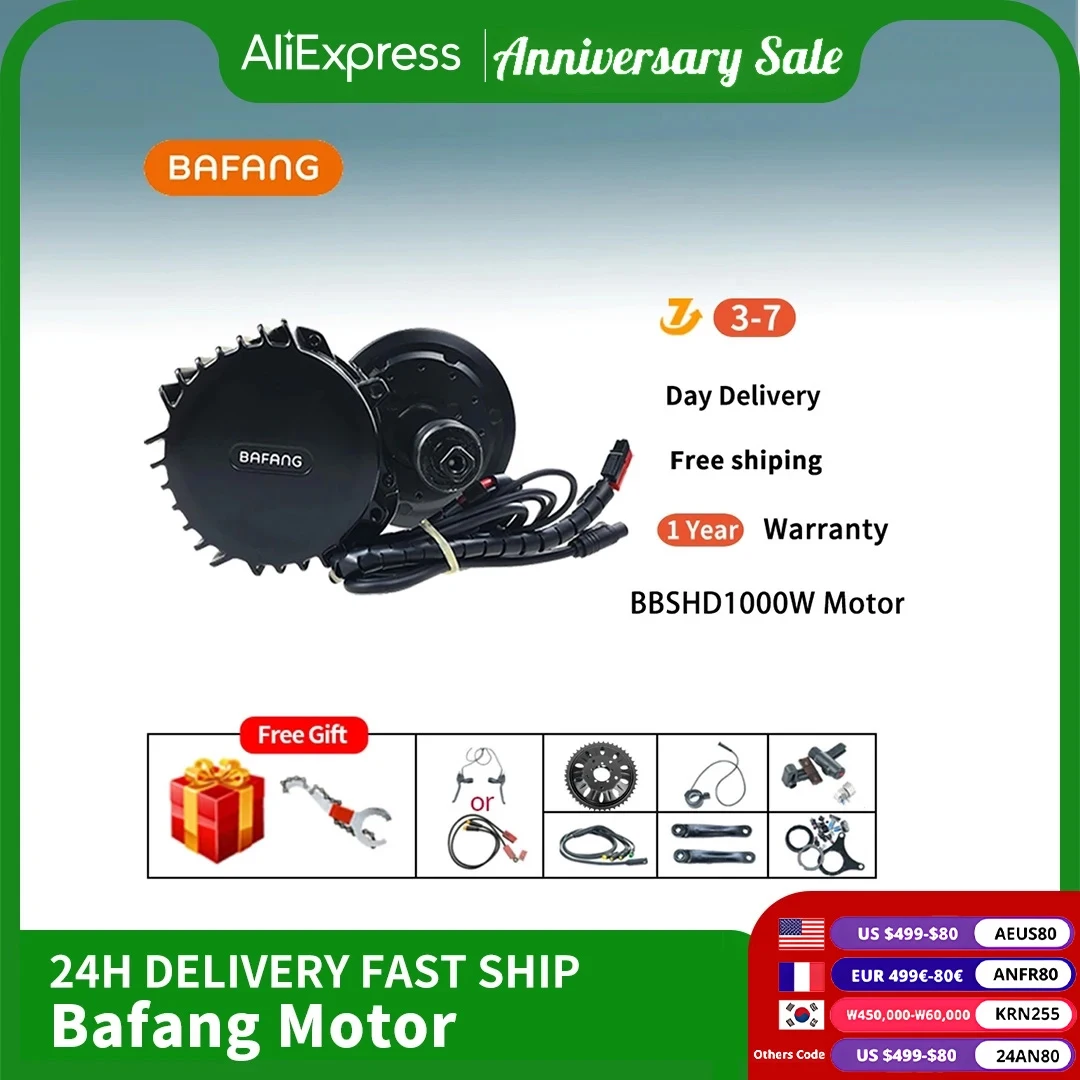 Мотор Bafang BBS02B BBS02 48 в 750 Вт Средний приводной мотор 8fun комплект для преобразования электрического велосипеда в электровелосипед 52 в 20 Ач 18650 литиевая батарея
