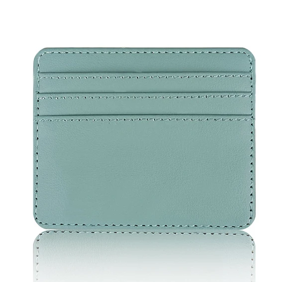 Customized Leather Slim Wallet with Initials - Personalized Cardholder Gift
