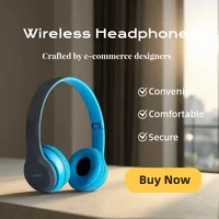 Foldable Bluetooth Headphones Wireless Overhead Earphones with Microphone Volume Control for iPhone And Android Game Headset 3