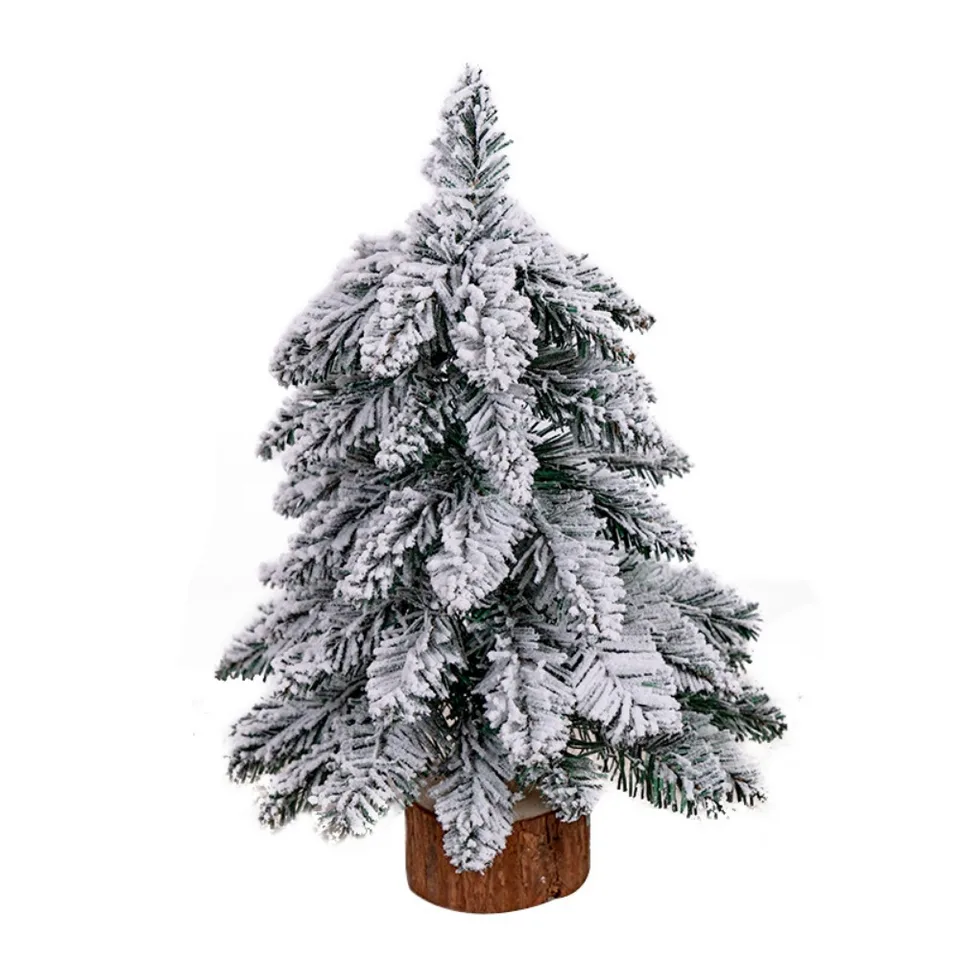 Mini Albero Di Natale Artificiale Con Luci LED Da Tavolo, 45 Cm (18 Pollici), Bianco Con Ornamenti E Timer - 2