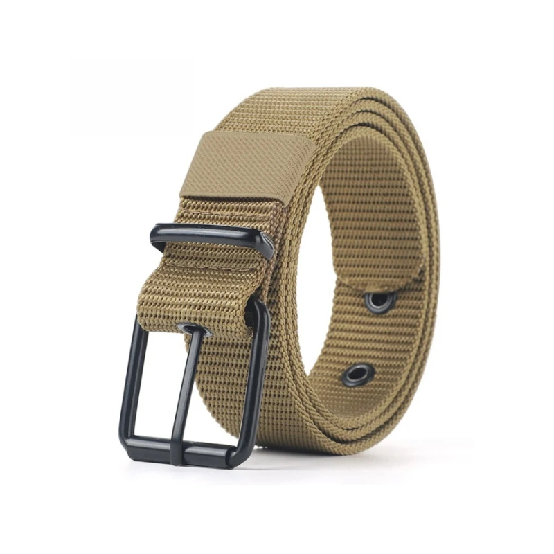 Perforated Canvas Men's Needle Buckle Student Youth Korean Version Multifunctional Denim Belt Military Training Extension