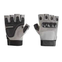 Men's Tactical Half Finger Outdoor Gloves - Ideal for Sports, Shooting, Hunting, and Cycling (Grey)
