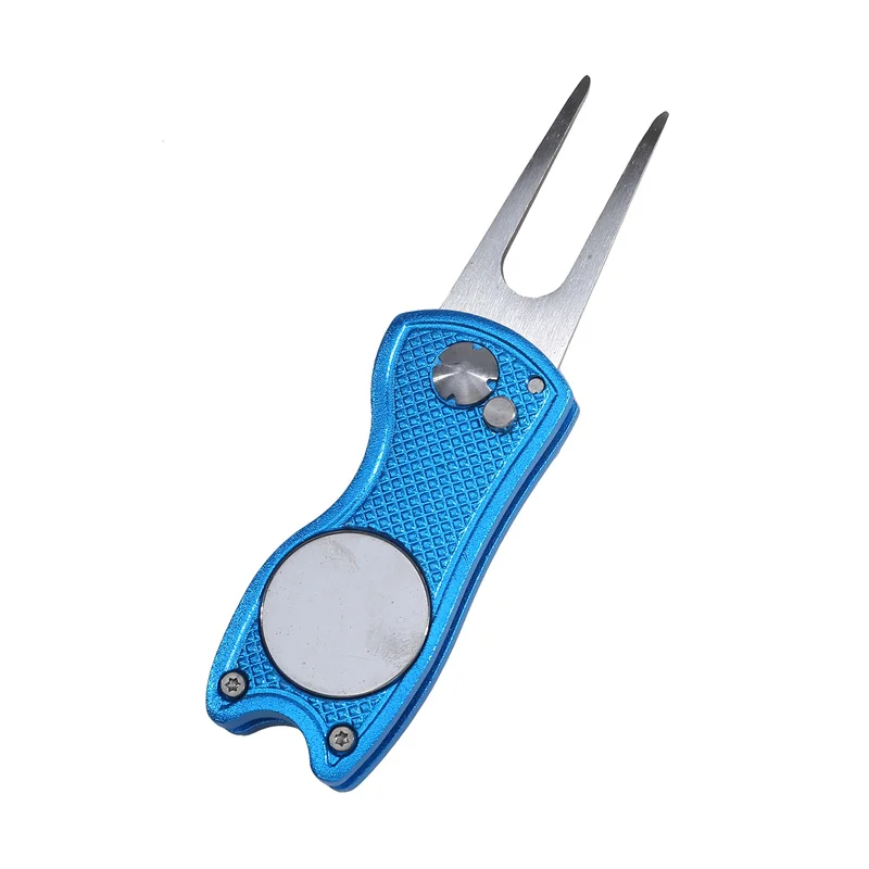 Description Picture 4 of item1Pc Foldable Golf Divot Repair Tool with Golf Ball Tool Pitch Groove Cleaner Golf Accessories Putting Green Fork Training Aids