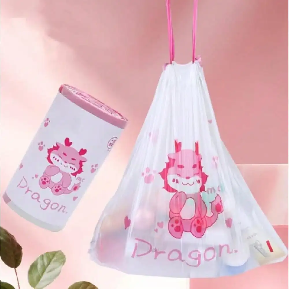 100PCS Cartoon Drawstring Trash Bags 3
