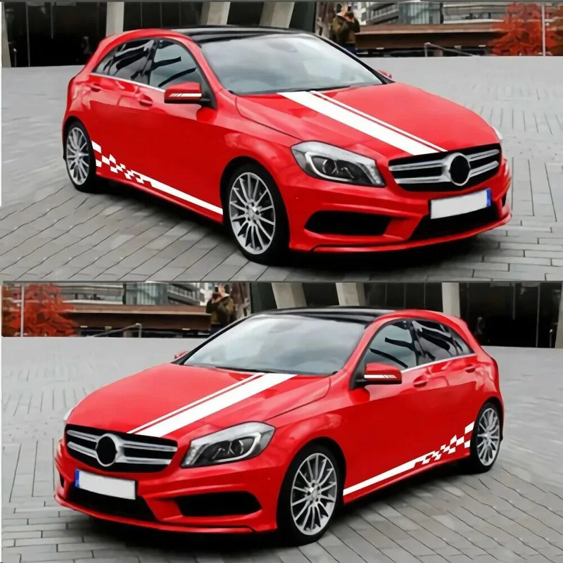 WRC Stripe Car Covers Vinyl Film PVC Racing Sports Decals Car Stickers For Auto Head Rearivew Mirror Side Body Stripe Stying car stickers carbon fiber car stickers
