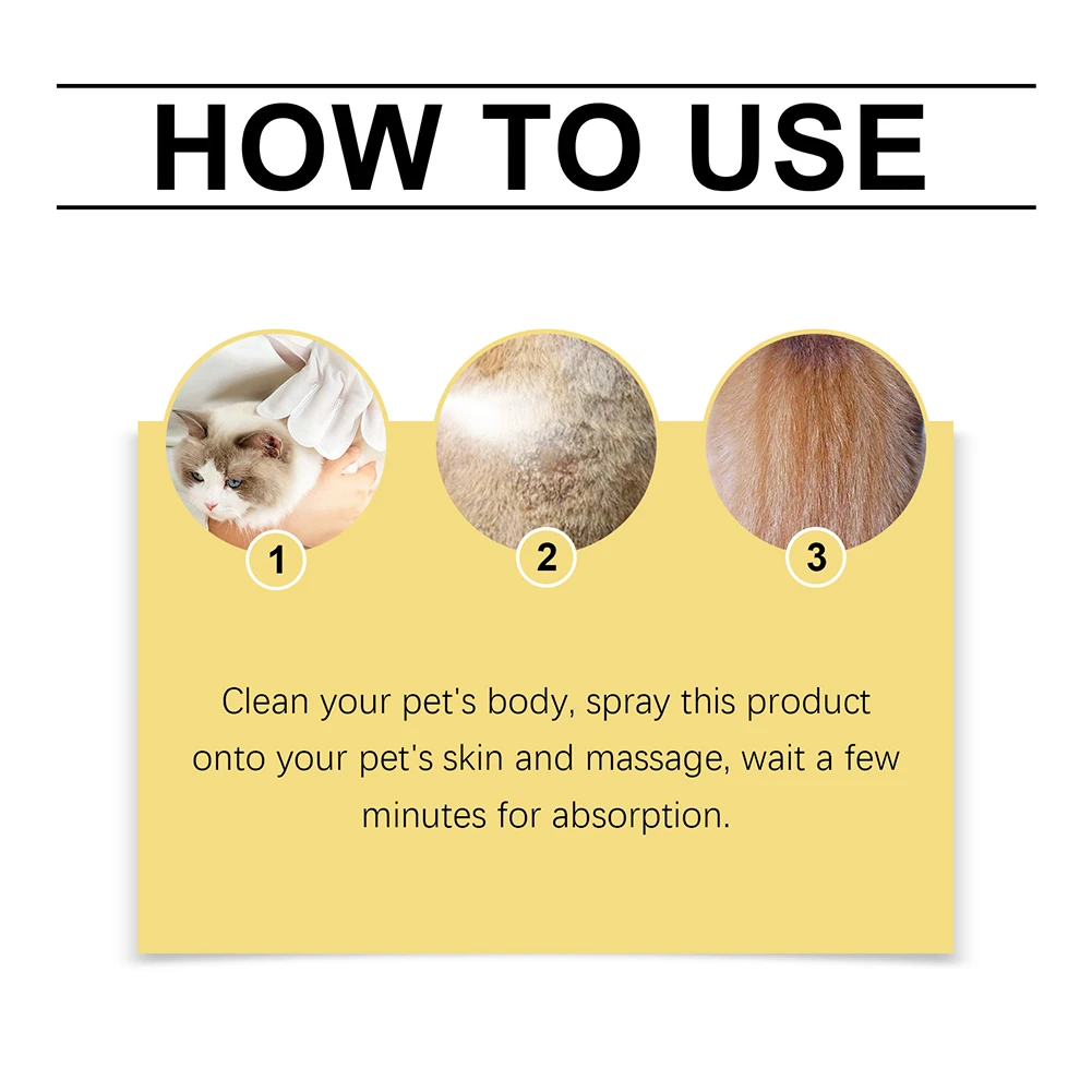 Skin Soothing Spray for Dogs Cat Natural Gentle Pet Skin Soothing Spray Highly Effective Natural Anti-Itch Spray Pet Wound Spray