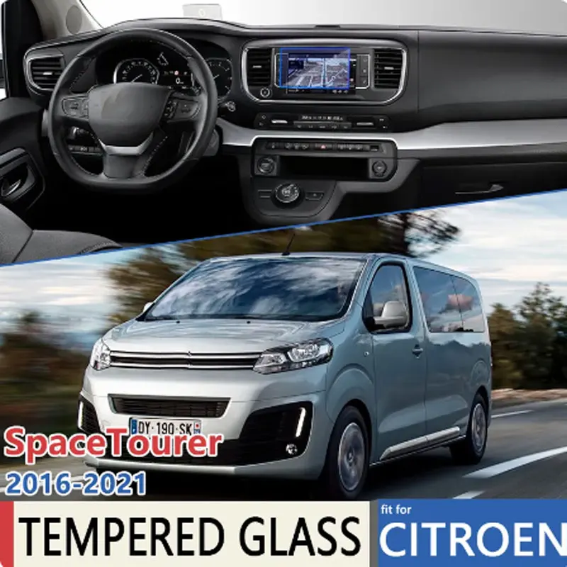

Аксессуары из закаленного стекла для 7-дюймового Citroen SpaceTourer MK3 2017 ~ 2021, автомобильная навигация, автомобильная фотозащита для полного сенсорного экрана