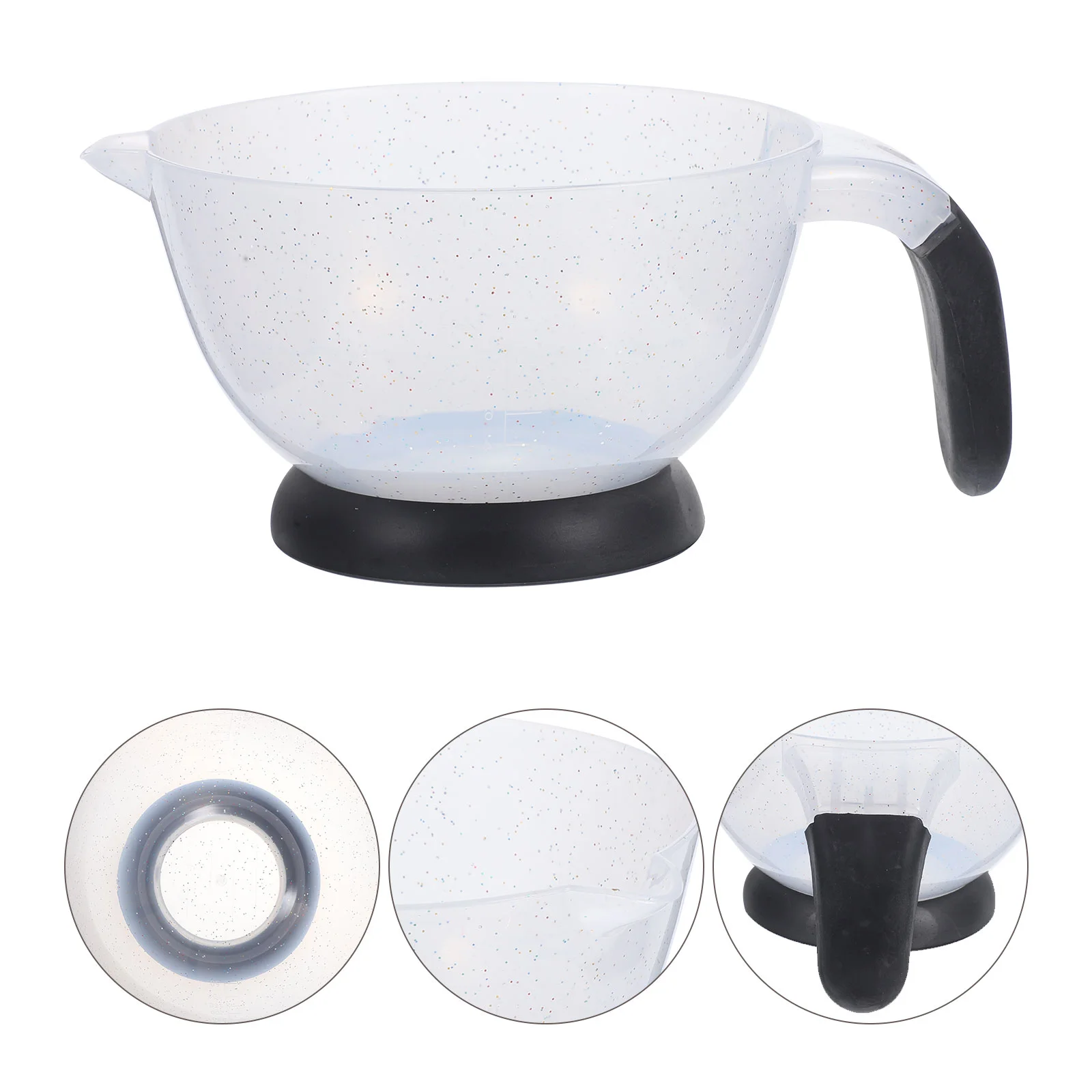 2 Pcs Handle Color Bowls For Hair Saloning Baking Oil Thickened Mixing Coloring Bowl with Large Styling 2pcs Kit Plastic for