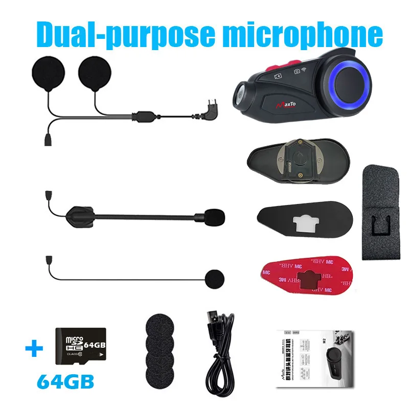 MAXTO M3 Motorcycle Helmet Bluetooth Headset Intercom 1000m WiFi 1080P Lens Video Recorder Waterproof 6 Riders - 201355758 - View #11
