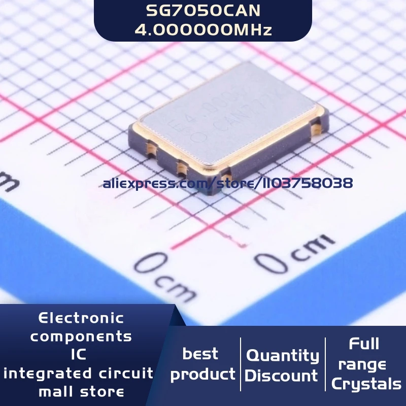 50 개/몫 X1G0044810051 SG7050CAN 4.000000MHz TJGA 4MHZ 7050 4P cmos 크리스탈 발진기 공진기 4SMD 재고 있음