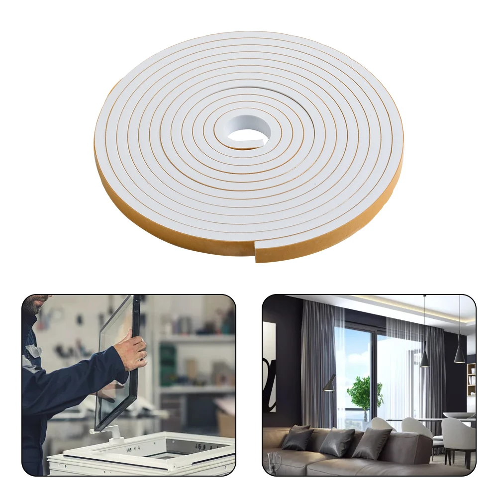 

2/4/5M Rubber Seal Weather Strip Foam Sticky Tape Door Draught Excluder Draft Stopper Thicker Anti-Cold Gap Blocker For Door
