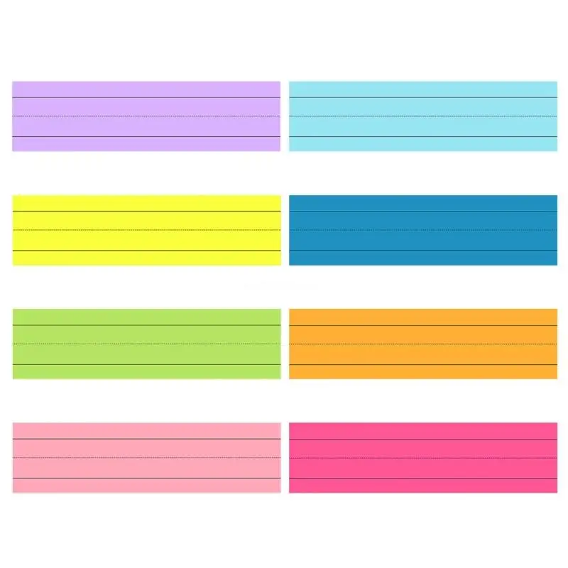 8 Colors Sticky Notes Pads 280 Sheets Sentence Strips Sticky Notes for Spelling Dropship