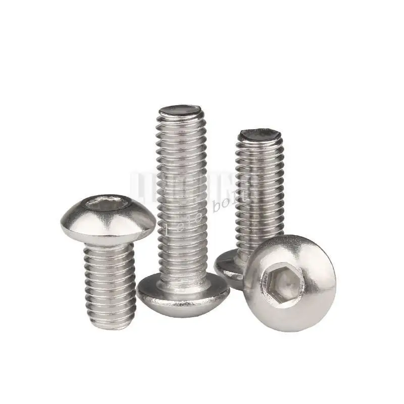 

1/2/5/10/20PCS M6 M8 M10 304 Stainless Steel Hexagon Hex Socket Head Button Allen Bolt Screw Hex Socket Round Button Head Screws