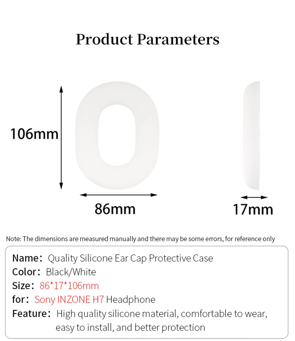 Quality Headphone Cover for Sony INZONE H7 Earphone Silicone Protective Case H7 Headset Headbeam Protector Sleeve