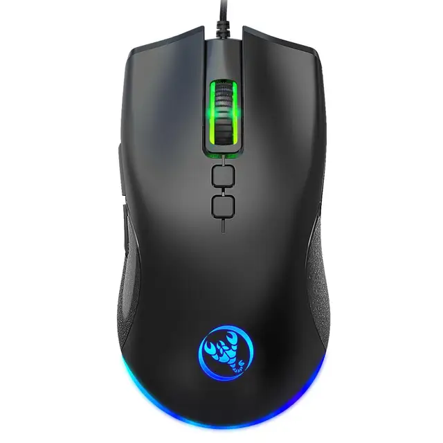 Professional Wired Mouse Colorful Luminous 7D Gaming Mouse Gaming Wired Mouse 6400dpi Adjustable Support Macro Programming 2
